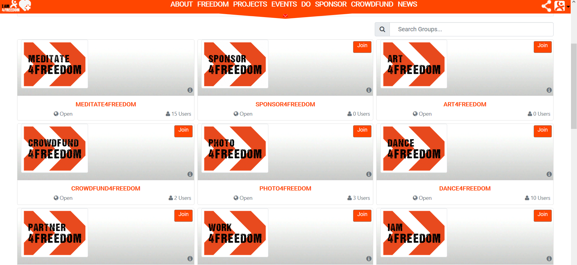 Screenshot 4freedom groups